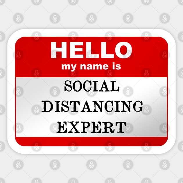 Social Distancing Expert Sticker by Smurnov